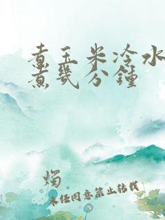 煮玉米冷水下锅煮几分钟