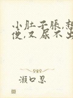 小肚子胀,想小便,又尿不出来是怎么回事