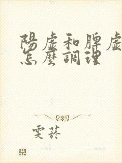 阳虚和脾虚湿盛怎么调理