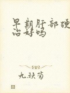 早期肝部硬化能治好吗