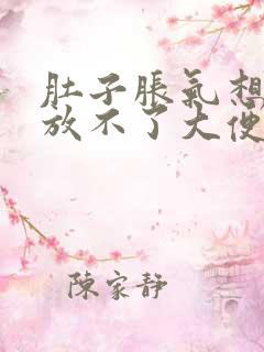 肚子胀气想放屁放不了大便也拉不了