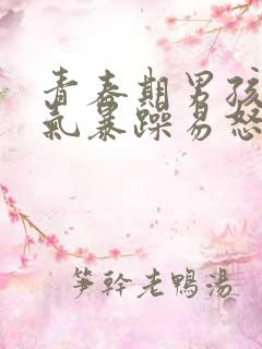 青春期男孩子脾气暴躁易怒怎么办