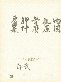 肩胛骨肌肉酸痛是什么原因引起的