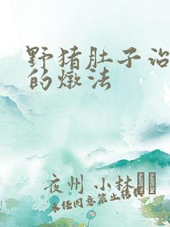 野猪肚子治胃病的炖法