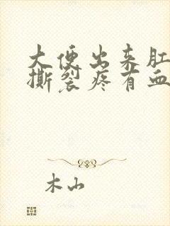 大便出来肛门疼撕裂疼有血怎么回事