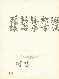 颈动脉软斑块怎样治疗方法