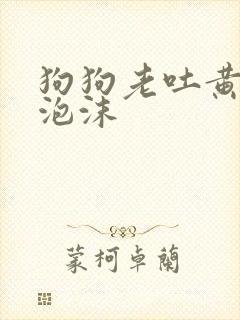 狗狗老吐黄水带泡沫