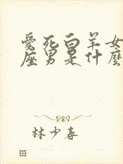 爱死白羊女的星座男是什么