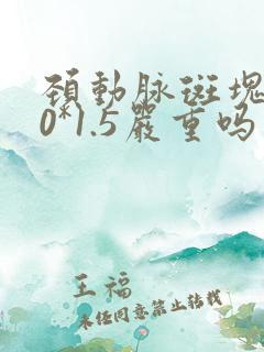 颈动脉斑块3.0*1.5严重吗