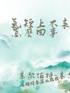 气短上不来气是怎么回事