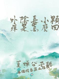 外阴长小颗粒还痒是怎么回事