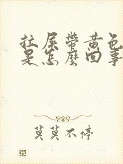 拉屎带黄色粘液是怎么回事