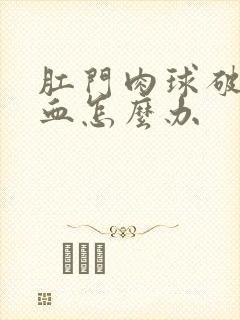 肛门肉球破了出血怎么办