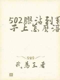 502胶沾到鞋子上怎么溶解