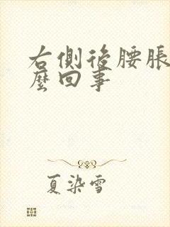 右侧后腰胀疼怎么回事