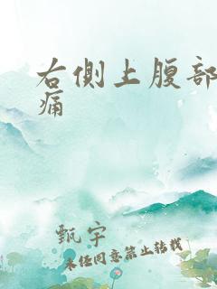 右侧上腹部按压痛