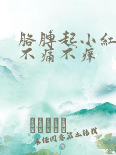 胳膊起小红疙瘩不痛不痒