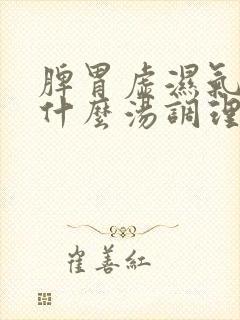 脾胃虚湿气重喝什么汤调理