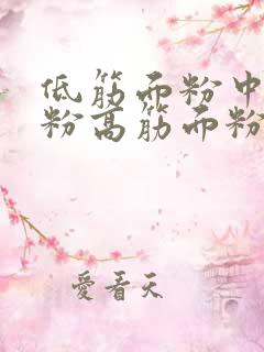 低筋面粉中筋面粉高筋面粉的区别