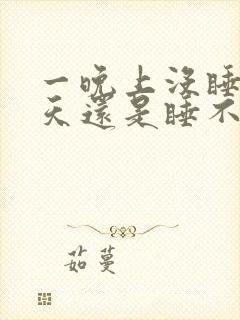 一晚上没睡第二天还是睡不着