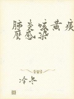 肺炎咳黄痰是什么感染