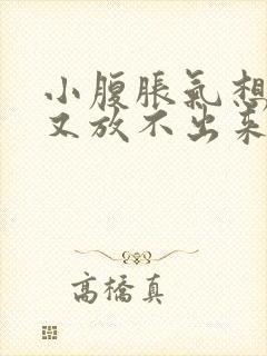 小腹胀气想放屁又放不出来