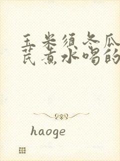 玉米须冬瓜皮黄芪煮水喝的功效