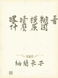 眼睛模糊看不清什么原因