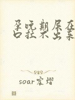 孕晚期屎在肛门口拉不出来怎么办