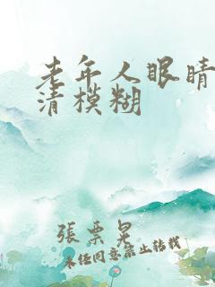 老年人眼睛看不清模糊