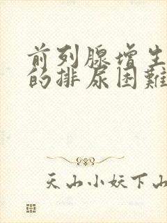 前列腺增生引起的排尿困难怎么办