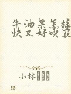 牛油果怎样熟的快又好吃窍门