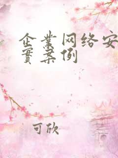 企业网络安全真实案例