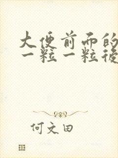 大便前面的很硬一粒一粒后面的软