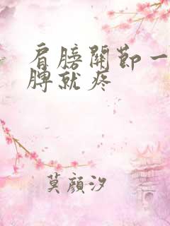 肩膀关节一抬胳膊就疼