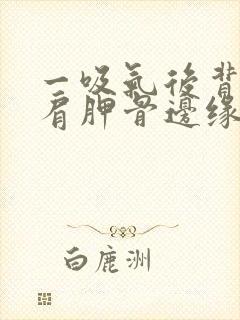 一吸气后背左侧肩胛骨边缘疼