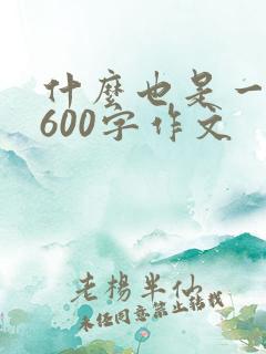什么也是一种美600字作文