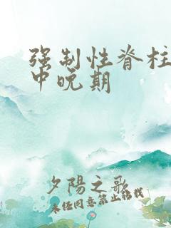 强制性脊柱炎早中晚期