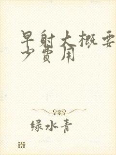 早射大概要花多少费用