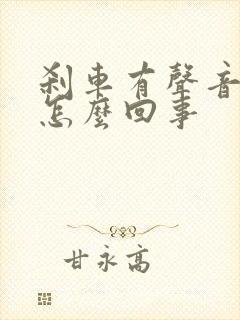 刹车有声音异响怎么回事