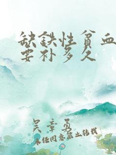 缺铁性贫血补铁要补多久