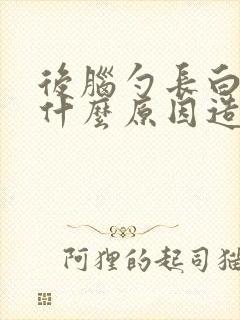 后脑勺长白发是什么原因造成的