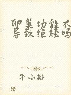 卵巢功能不好会导致绝经吗