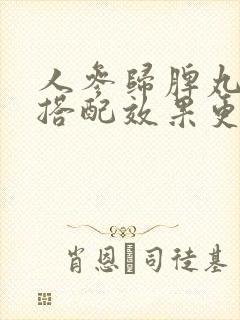 人参归脾丸和啥搭配效果更好