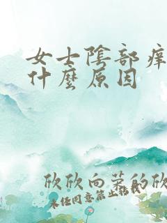 女士阴部痒痒是什么原因