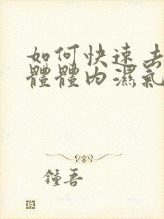 如何快速去除人体体内湿气