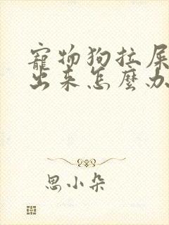 宠物狗拉屎拉不出来怎么办