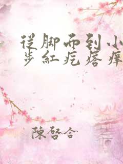 从脚面到小腿逐步红疙瘩痒