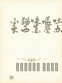 小猫咪呕吐不吃东西怎么办