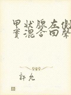 甲状腺左侧叶囊实混合回声结节3类